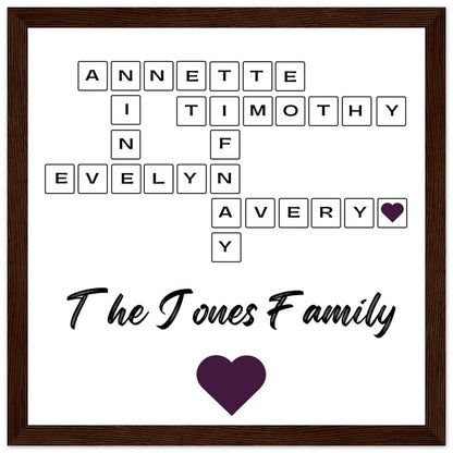 Forever Together Family Portrait Premium Matte Wooden Framed Poster