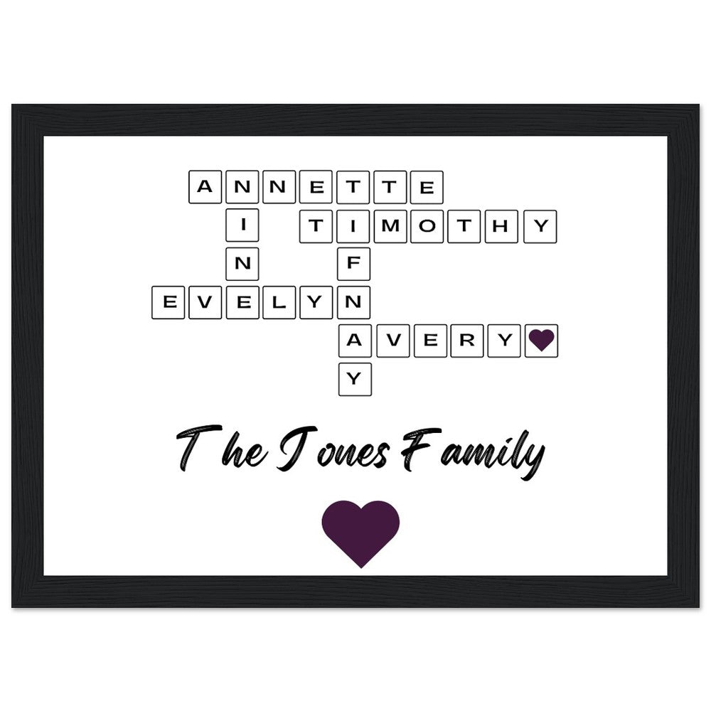 Forever Together Family Portrait Premium Matte Wooden Framed Poster