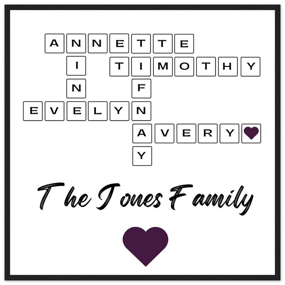 Forever Together Family Portrait Premium Matte Wooden Framed Poster