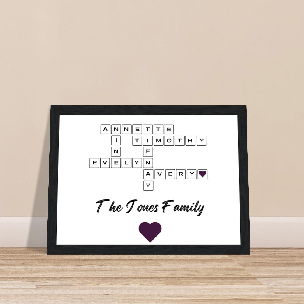 Forever Together Family Portrait Premium Matte Wooden Framed Poster