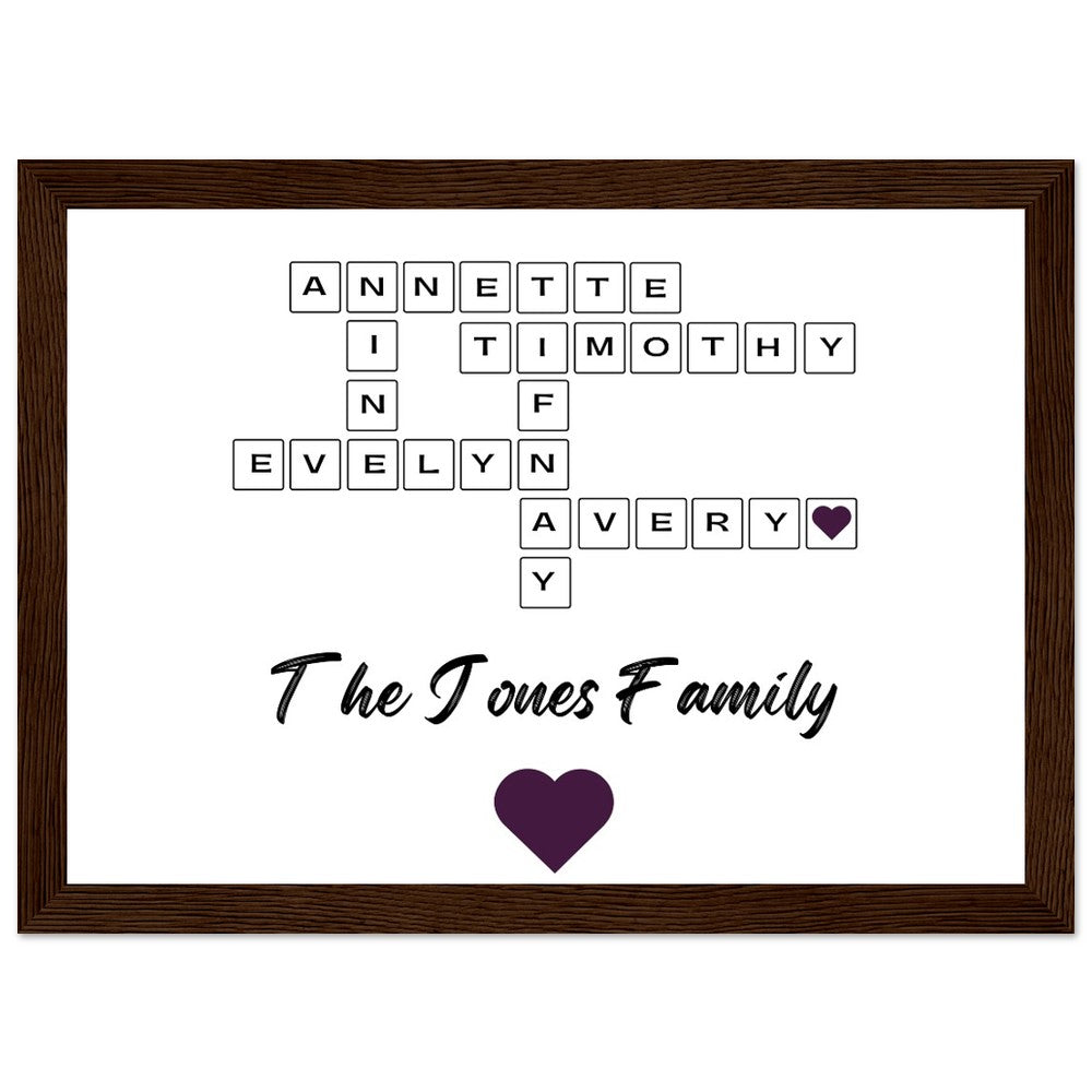 Forever Together Family Portrait Premium Matte Wooden Framed Poster