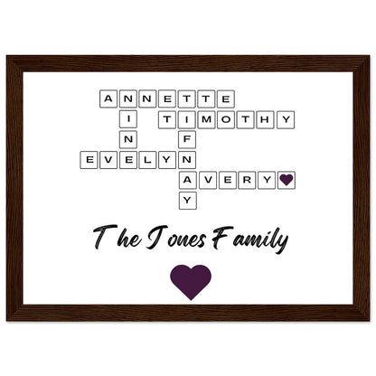 Forever Together Family Portrait Premium Matte Wooden Framed Poster