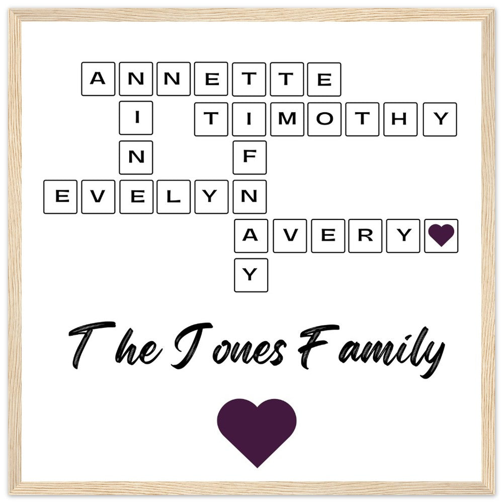 Forever Together Family Portrait Premium Matte Wooden Framed Poster