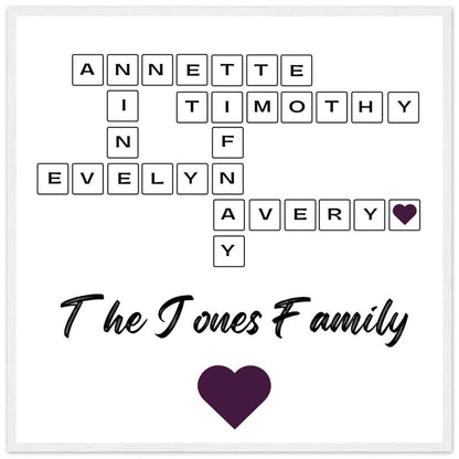 Forever Together Family Portrait Premium Matte Wooden Framed Poster