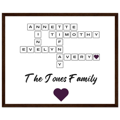 Forever Together Family Portrait Premium Matte Wooden Framed Poster