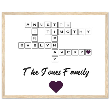 Forever Together Family Portrait Premium Matte Wooden Framed Poster