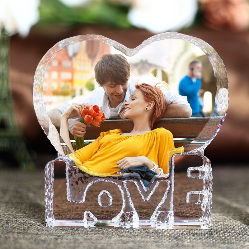 MemoriesInHeart Crystal PhotoCharm Personalized Crsytal Gift