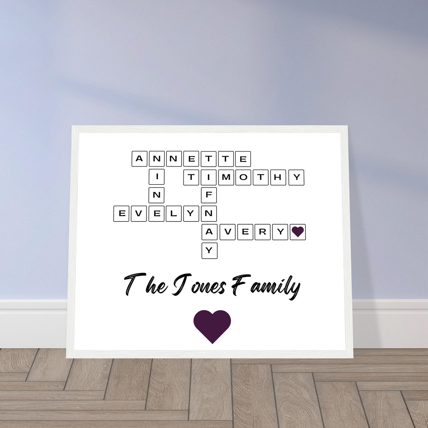 Forever Together Family Portrait Premium Matte Wooden Framed Poster