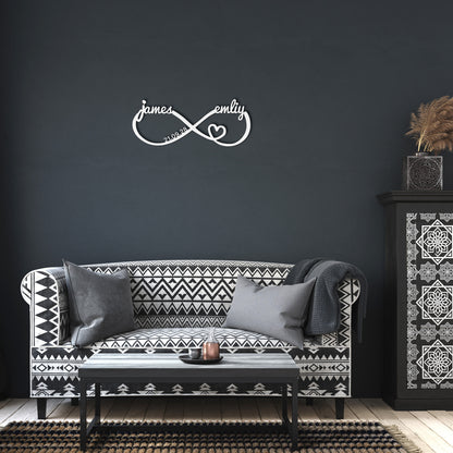Personalized infinity symbol sign | Personalized home decor sign