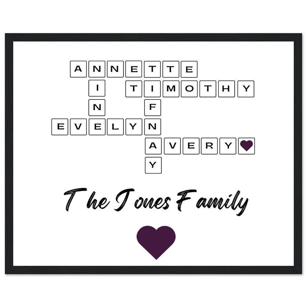 Forever Together Family Portrait Premium Matte Wooden Framed Poster