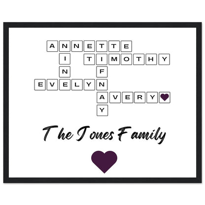 Forever Together Family Portrait Premium Matte Wooden Framed Poster