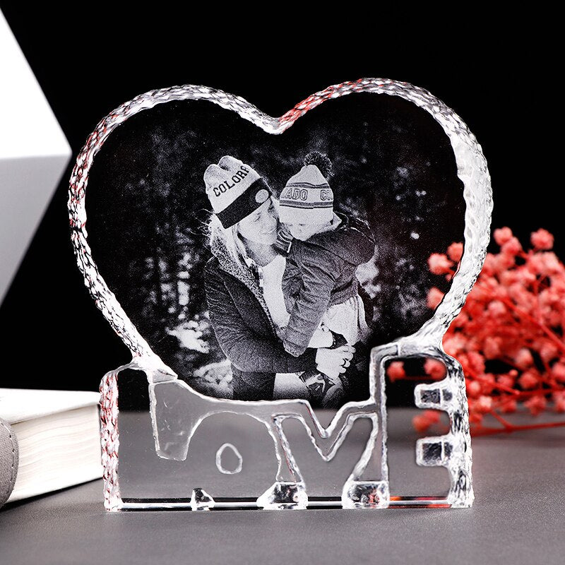 MemoriesInHeart Crystal PhotoCharm Personalized Crsytal Gift