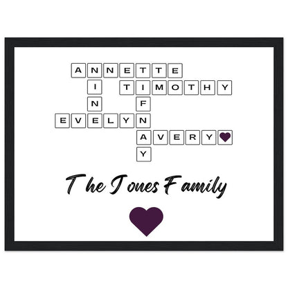 Forever Together Family Portrait Premium Matte Wooden Framed Poster