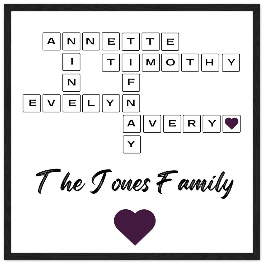 Forever Together Family Portrait Premium Matte Wooden Framed Poster