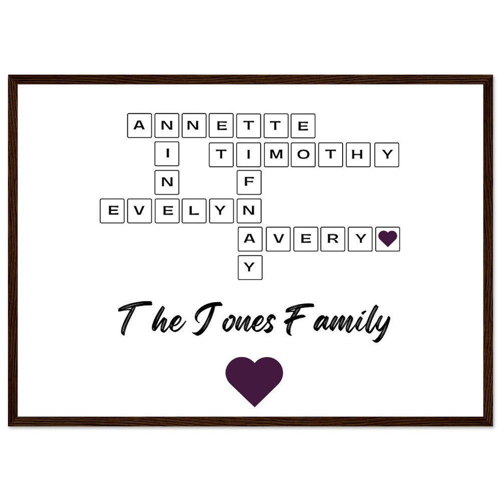 Forever Together Family Portrait Premium Matte Wooden Framed Poster