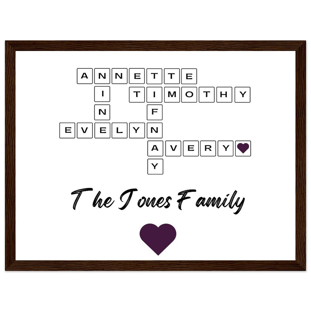 Forever Together Family Portrait Premium Matte Wooden Framed Poster