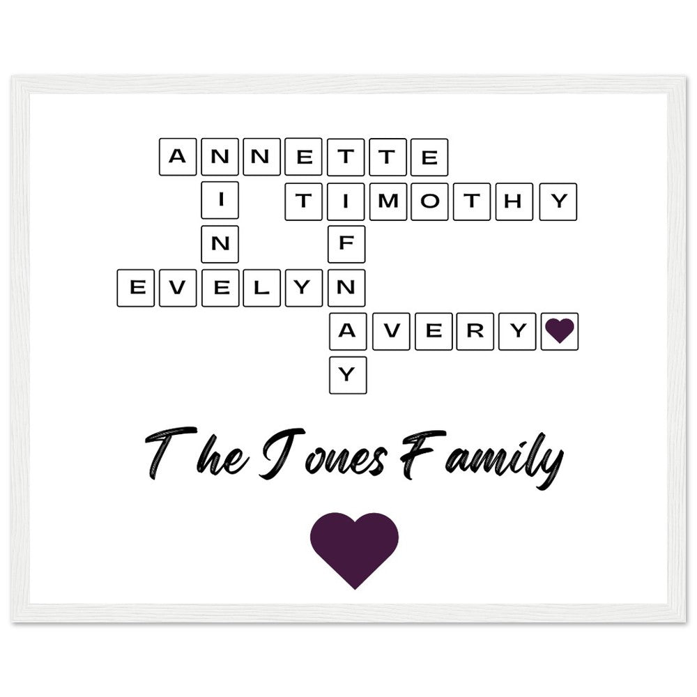 Forever Together Family Portrait Premium Matte Wooden Framed Poster