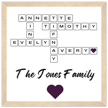 Forever Together Family Portrait Premium Matte Wooden Framed Poster