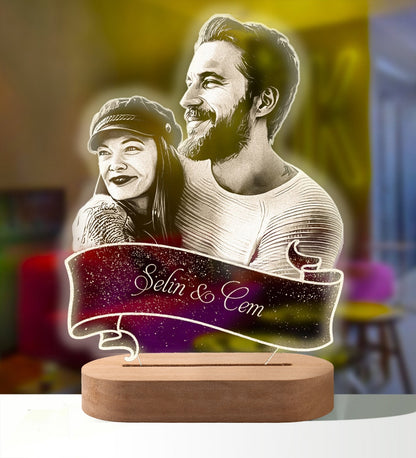 Personalized 3D photo lamp | Eternal Moments personalized gift